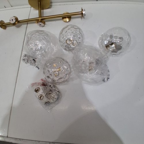 5-LIGHT VANITY LIGHT FIXTURE - 25W - 120 V - GOLD (MODEL: LED-DDGJ-SW-0002) image 4