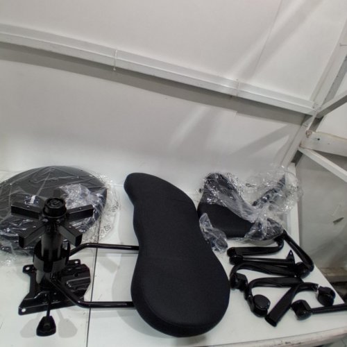ATHOPE ERGONOMIC CRISSCROSS-LEGGED OFFICE CHAIR WITH WHEELS AND FOOT REST - 33.1" - 37.4" - BLACK (STYLE:D20-BLACK) image 3