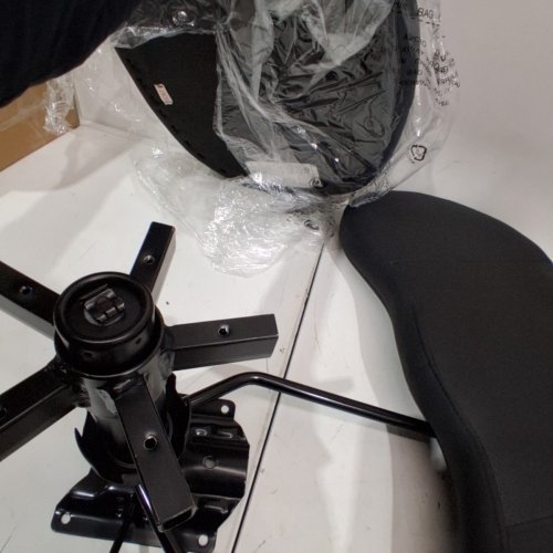 ATHOPE ERGONOMIC CRISSCROSS-LEGGED OFFICE CHAIR WITH WHEELS AND FOOT REST - 33.1" - 37.4" - BLACK (STYLE:D20-BLACK) image 6