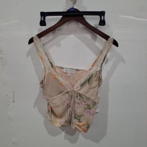 WOMEN'S WILD SKYE FLORAL LACE MESH TANK TOP - LARGE - STONE FLORAL image 2