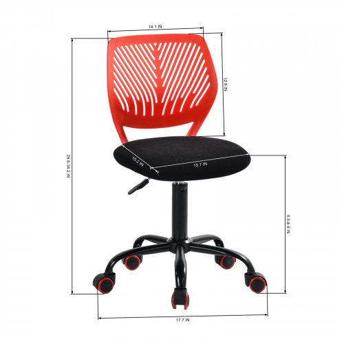 HOMY CASA COMPUTER CHAIR - 29.5-34.2" - RED AND BLACK - (MODEL: R25GX-A100148F04) image 2