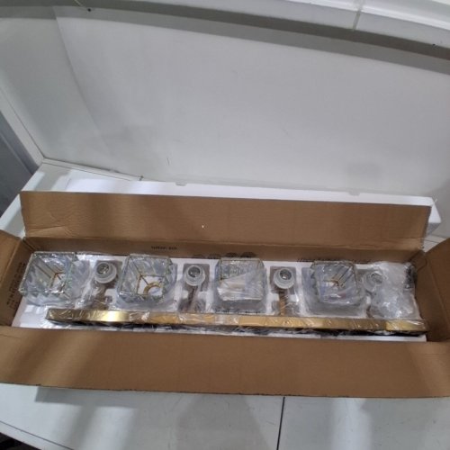 AIPSUN 4-LIGHT CRYSTAL VANITY FIXTURE - E26 SOCKET - 32" - GOLD - (MODEL:8461-4T) image 2