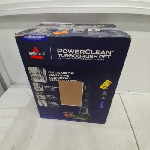 BISSELL POWERCLEAN POWERFUL & LIGHTWEIGHT TURBOBRUSH PET UPRIGHT CARPET CLEANER VACUUM - 120V - BLUE/BLACK (MODEL: 3939C) image 6