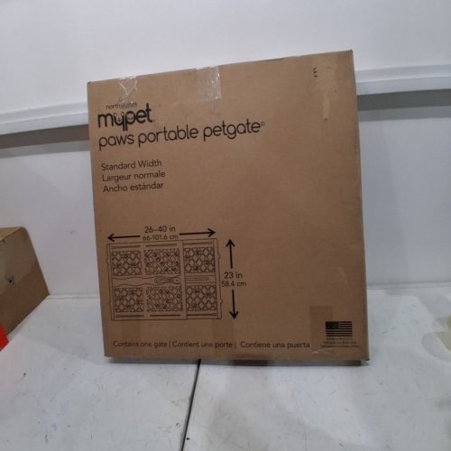 NORTH STATES MYPET PAWS PORTABLE PETGATE - 26"-40" -X 23" - GREY - (MODEL: 3871) image 4
