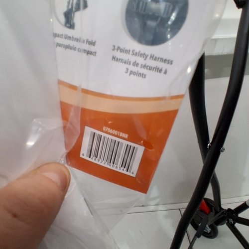 HARMONY LITEWAVE DELUXE UMBRELLA STROLLER - 40LBS MAX - BLACK (MODEL: 0706001BNR) image 2