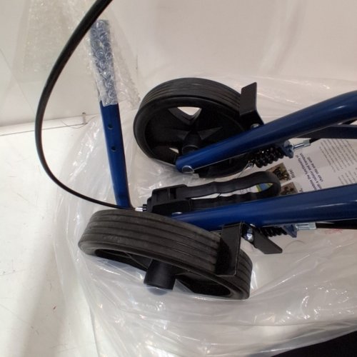MEDLINE TRANSLATOR ROLLATOR TRANSPORT CHAIR, 250LBS CAPACITY - BLUE (MODEL: MDS808200TR) image 3
