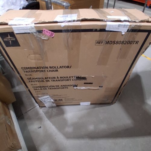 MEDLINE TRANSLATOR ROLLATOR TRANSPORT CHAIR, 250LBS CAPACITY - BLUE (MODEL: MDS808200TR) image 4