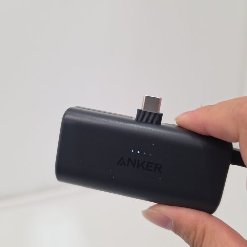 ANKER NANO PORTABLE CHARGER POWER BANK WITH BUILT-IN USB-C CONNECTOR - 5,000MAH - 22.5W - BLACK (MODEL: A1653H11-1) image 2