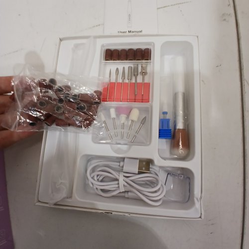 DENABUTY CORDLESS ELECTRIC NAIL DRILL - 5V, 800 MAH - SILVER (MODEL: DN-2402) image 5