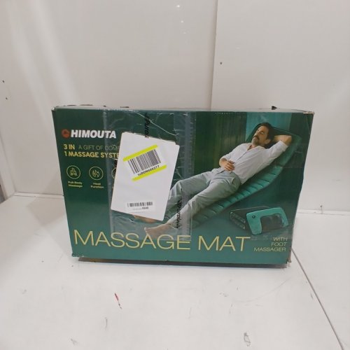 UNBRANDED FULL BODY MASSAGE MAT WITH REMOTE CONTROL - 63" X 20" - GREEN, DARK GREY image 2