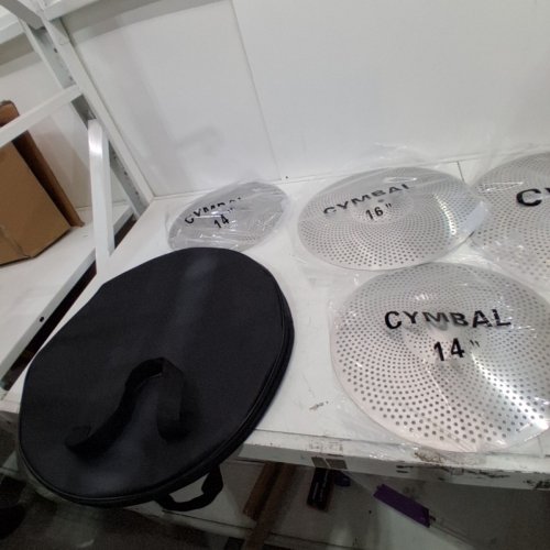 CYMBALS LOW VOLUME CYMBAL KIT - QUIET CYMBAL SET WITH CARRYING BAG - 14/16/18/20" - SILVER image 3