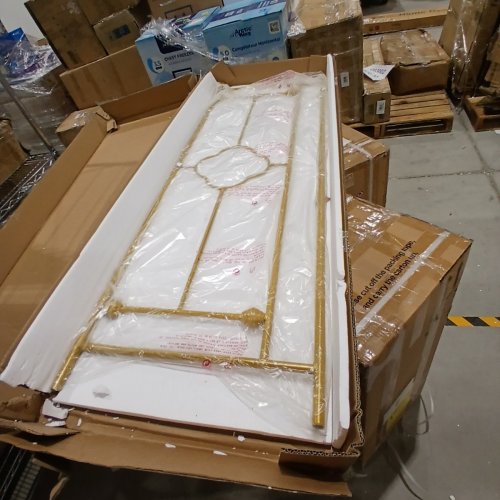 HOOMIC 14" METAL VINTAGE VICTORIAN STYLE PLATFORM BED FRAME - QUEEN - GOLD (MODEL: LFHHH006) image 10