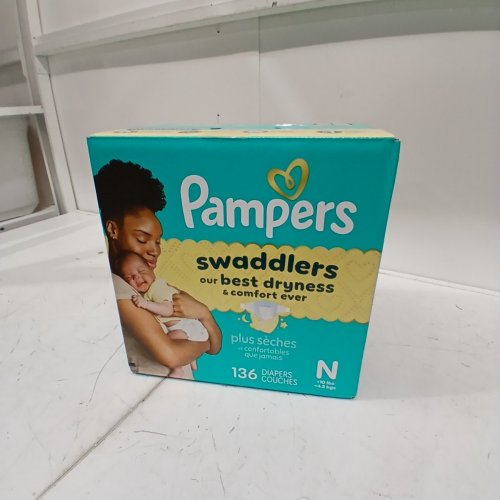 136PK PAMPERS SWADDLERS DIAPERS - NEWBORN SIZE image 2