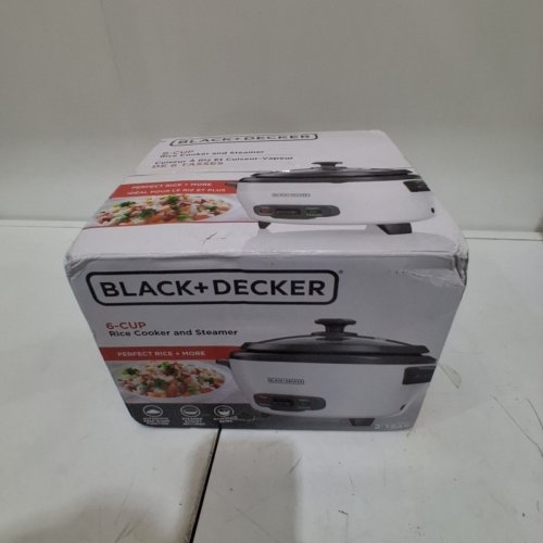 BLACK+DECKER RICE COOKER AND STEAMER - 6-CUP - WHITE (MODEL: RC506C) image 2