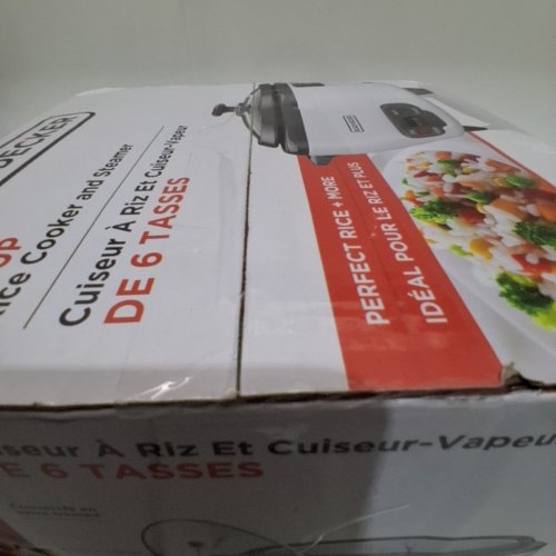 BLACK+DECKER RICE COOKER AND STEAMER - 6-CUP - WHITE (MODEL: RC506C) image 3