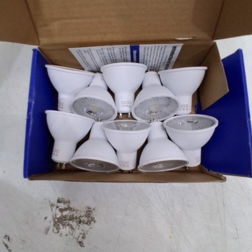 10PK BRVHOZX GU10 NON DIMMABLE LED LIGHT BULBS - 500LM - 3000K - 120V - 5W - WHITE (MODEL: GU10-W) image 2