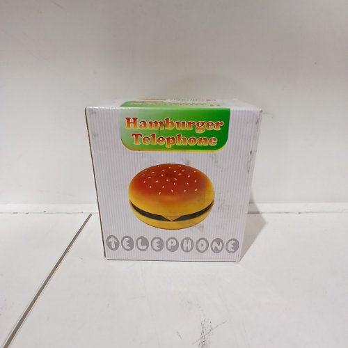 NOVELTY HAMBURGER TELEPHONE, FUN DECORATIVE FLIP PHONE - BURGER image 2
