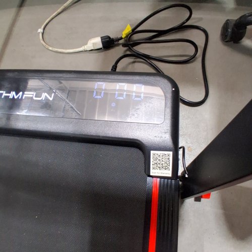 RHYTHM FUN INCLINE FOLDABLE TREADMILL WITH HANDLES WALKING PAD TREADMILL WITH INCLINE - 300LB CAP - RED/BLACK (MODEL: M4138J) image 4