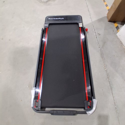 RHYTHM FUN INCLINE FOLDABLE TREADMILL WITH HANDLES WALKING PAD TREADMILL WITH INCLINE - 300LB CAP - RED/BLACK (MODEL: M4138J) image 8