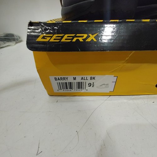 MEN'S GEERX BARRY WATER RESISTANT NON-SLIP SAFETY SHOES - 9.5 - BLACK image 2