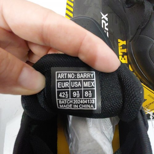 MEN'S GEERX BARRY WATER RESISTANT NON-SLIP SAFETY SHOES - 9.5 - BLACK image 4