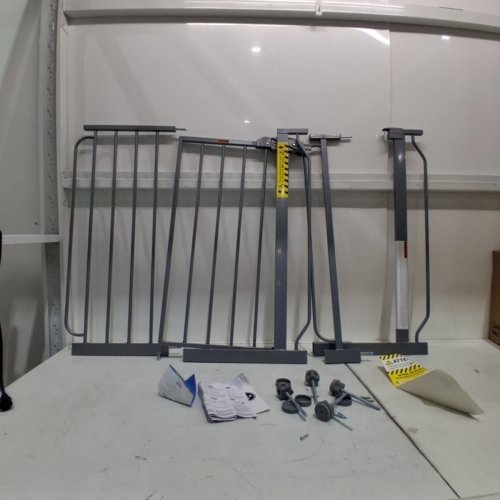 REGALO EASY STEP EXTRA WIDE METAL SAFETY GATE - 30" X 29" - 49" - PLATINUM (MODEL: 1164 EP DS) image 2