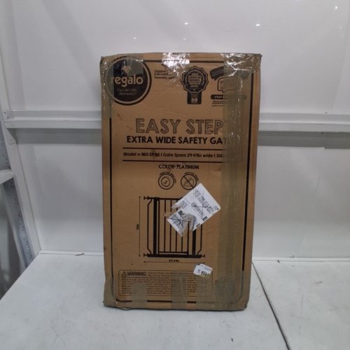 REGALO EASY STEP EXTRA WIDE METAL SAFETY GATE - 30" X 29" - 49" - PLATINUM (MODEL: 1164 EP DS) image 3