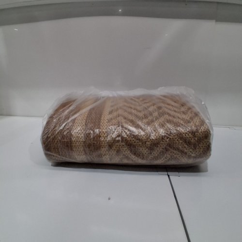 LOOM OUTDOOR/INDOOR BORDER AREA RUG - 6.5FTX4.5FT - BROWN / BEIGE image 4