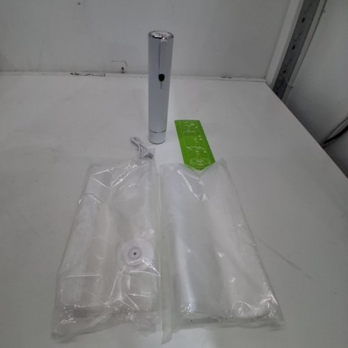 QINLORGO HANDHELD FOOD VACUUM SEALER WITH 10 REUSABLE BAGS - 9" - WHITE image 4