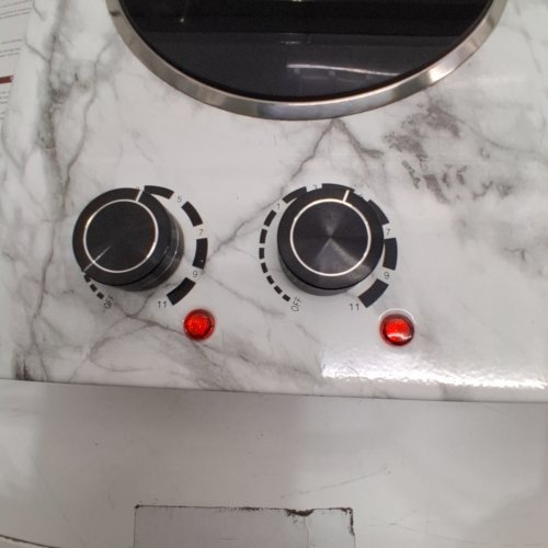 CUSIMAX PORTABLE STAINLESS STEEL INFRARED CERAMIC ELECTRIC HOT PLATE FOR COOKING - 19.7" X 13" - 120V - BLACK MARBLE PATTERN (MODEL: CMIP-C180) image 2