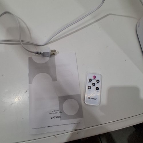 COSTWAY 3-SPEED PORTABLE EVAPORATIVE COOLING FAN WITH REMOTE AND ICE PACKS - 29" - WHITE (MODEL: EP23995) image 8