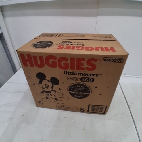 128PK BABY DISNEY HUGGIES LITTLE MOVERS HUGGFIT 360 DIAPERS - SIZE 5 - MICKEY MOUSE image 2