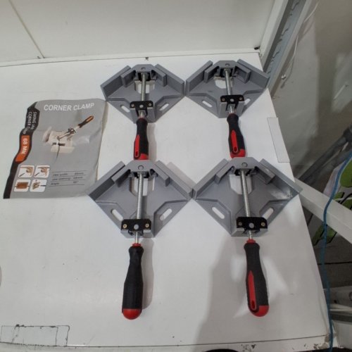 4PK HOUSOLUTION SWING-JAW 90° RIGHT-ANGLE WOODWORKING CORNER CLAMP VISE WITH ADJUSTABLE JAW - 68MM - JAW WIDTH: 70MM - JAW OPENING: 65MM image 2