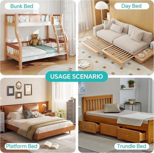 UNITAI ANTI SAG BUNKIE BOARD FOR LATTED BED FRAMES - 75" X 80" - KING - BLACK (MODEL: CD406-K-BK) image 5