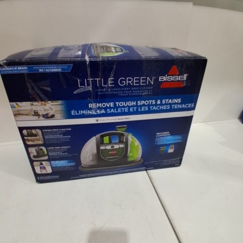 BISSELL LITTLE GREEN PORTABLE CARPET & UPHOLSTERY CLEANER - 40OZ - GREY/GREEN image 7