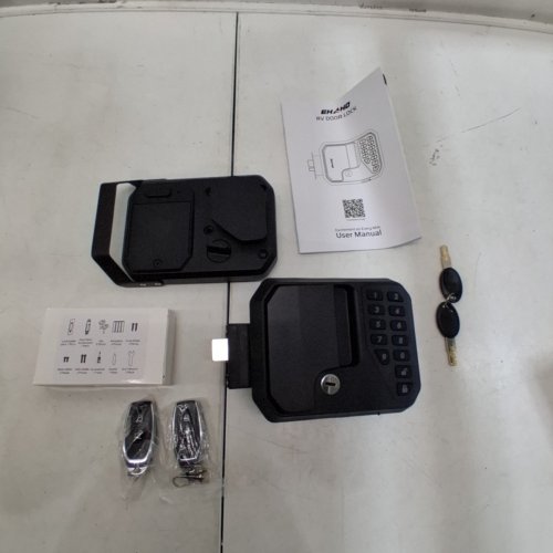 EHAHO 5-IN-1 WATERPROOF AUTO LOCK SMART RV DOOR KEYLESS ENTRY LOCK/DOOR LATCH REPLACEMENT - WITH 100FT BLUETOOTH APP, FINGERPRINT, REMOTES & KEYS - BLACK - (MODEL: JD-RV2) image 2