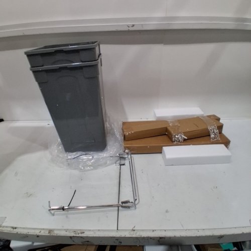 2PK VEVOR PULL OUT TRASH CANS - 27QT - GREY (MODEL: CH-LS27L02) image 2
