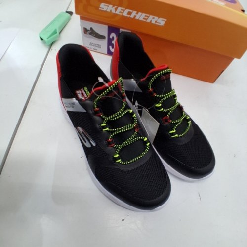 BOYS SKETCHERS BOUNDER-BRISK BURST SNEAKER - SIZE 3 - RED/BLACK (STYLE: 2001661) image 3