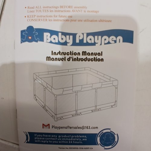 UNBRANDED BABY PLAYPEN PLAYYARD WITH STURDY FRAME - 51" X 51" - BEIGE image 2