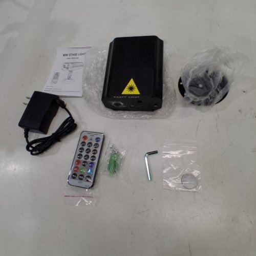 MINI LASER PARTY LIGHT WITH WITH RGB COLOR PATTERNS LIGHT - BLACK image 3