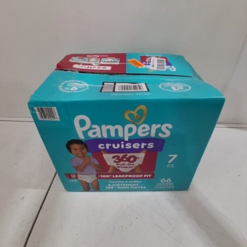 66PK PAMPERS CRUISERS 360° DIAPERS - WHITE - SIZE 7 image 2