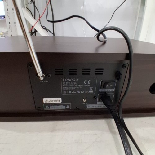 LONPOO NOSTALGIC HOME STEREO SYSTEM WITH CD PLAYER, BLUETOOTH AUDIO STREAMING, FM RADIO, USB PLAYBACK, AUX-IN - (MODEL: LP-816) image 5