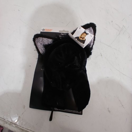 WAY TO CELEBRATE! CAT COSTUME KIT - OSFM - BLACK / SILVER image 3