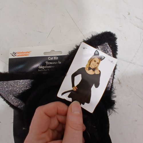WAY TO CELEBRATE! CAT COSTUME KIT - OSFM - BLACK / SILVER image 4