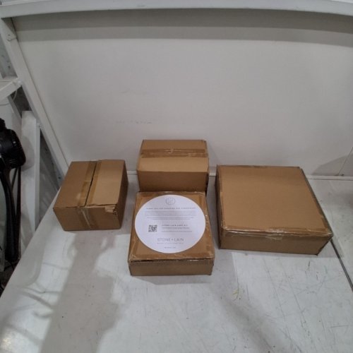 16PC STONE LAIN STONEWARE DINNERWARE SET MICROWAVE & DISHWASHER SAFE - MATTE GREY - (MODEL: BLB0200) image 2
