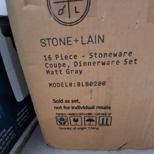 16PC STONE LAIN STONEWARE DINNERWARE SET MICROWAVE & DISHWASHER SAFE - MATTE GREY - (MODEL: BLB0200) image 8
