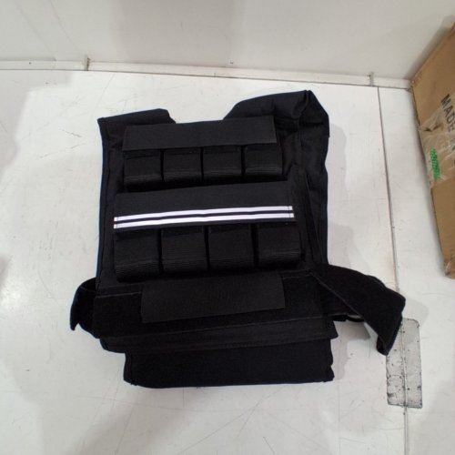 BAGAIL ADJUSTABLE WEIGHTED VEST WITH 16 WEIGHT BLOCKS - OSFM - UP TO 40LBS - BLACK/WHITE image 3