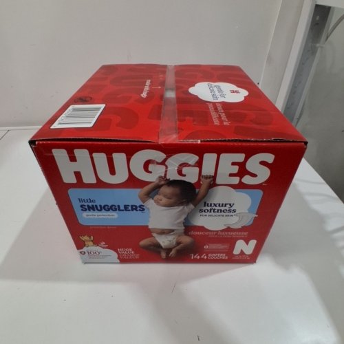 144PK HUGGIES LITTLE SNUGGLERS DIAPERS - SIZE NEWBORN image 2
