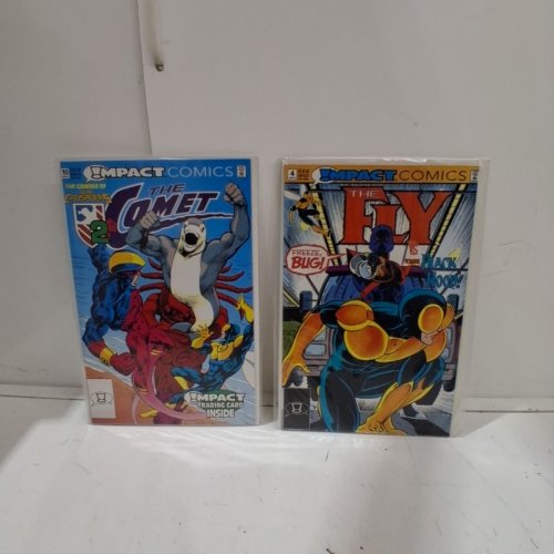 4 ASSTD IMPACT COMIC BOOKS - THE FLY #4, THE COMET #10, THE WEB #8, #9 - VARIOUS AUTHORS image 3