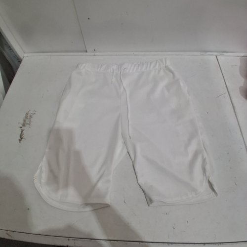 MENS SOCCER SHORTS WITH DRAW STRING - MEDIUM - WHITE image 2